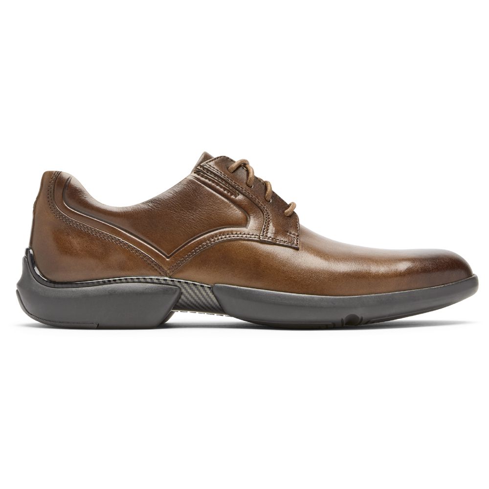 Rockport Total Motion Advance Plain Toe - Mens Oxfords - Cognac - NZ (XBE-463928)